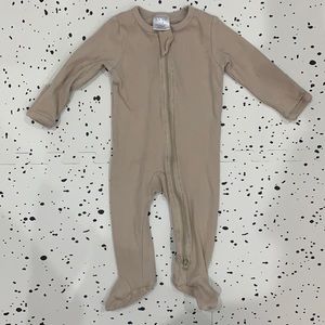 Mebie Baby footed pajamas with 2 way zipper; 6-12m